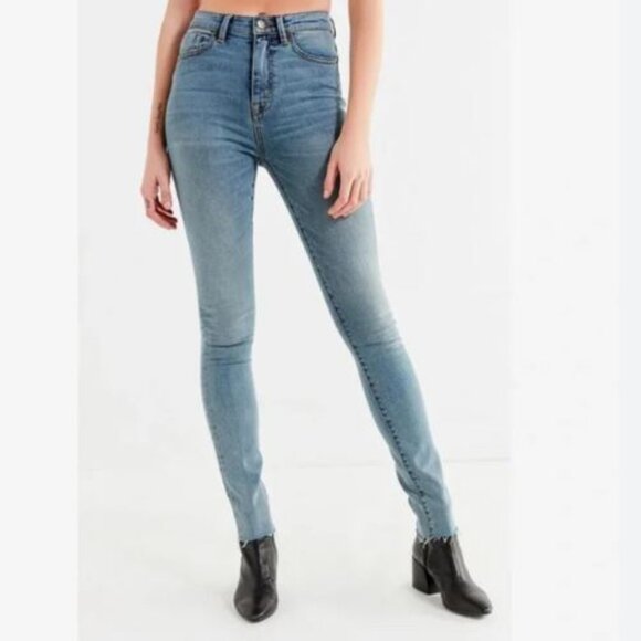 BDG Twig Super High Rise Jeans Womens 29 Blue Skinny Urban Outfitters 0410X - Picture 1 of 7